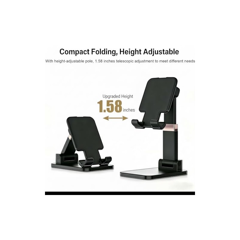 Soporte de teléfono ajustable para escritorio | Soporte plegable, base