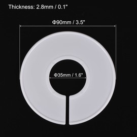 PATIKIL Clothes Dividers 10 Pcs Size Dividers Blank Clothes Rack Reusable Wardrobe Round Hanger Separator White