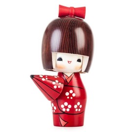 Sunny Weather Happy Girl Japanese Kokeshi Doll
