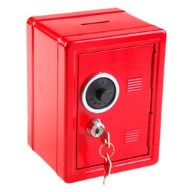 IDENA Money Safe 120 x 105 x 160 mm red
