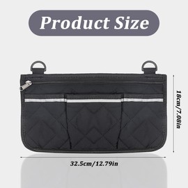 DOKRIN Bags & Baskets for Wheelchairs & Scooters, Pram Hanging Bag, Reflective Strips, Wheelchair Armrest Bag, Side Storage Bag