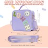 Insulated Lunch Bag, Waterproof Nylon Lunchbox, Purple, Adjustable Strap