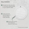 Vent Systems 4'' Inch (Opening Dimensions) White Soffit Vent Cover