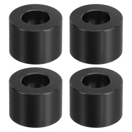 PATIKIL M10 Aluminum Spacer, 4 Pcs Metal Spacers Aluminum 10.5mm ID x 20mm OD x 15mm L Aluminum Spacer Screw Standoff Round for 2/5in or M10 Screw Bolt,Black