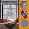 3 Layer 39x63in Thermal Insulated Window Cover for Winter,Roll-Up Insulated