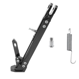 Motorcycle CNC Aluminum Kickstand Adjustable Foot Support For Scooter Electric Motor Motorbike Motocross Dit Pit Bike 260mm-300mm (black)