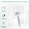 M METERXITY 100-Pack Plastic Hinged Screw Cover Caps, 3mm Shutter