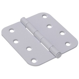 Hillman 851275 4" Residential Door Hinge - 5/8" Round Corner - Removable Pin - Full Mortise - White 1-Pack