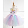 MOLFROA Handmade Unicorn Sequin Tutu Dress for Girls 2-9 Y