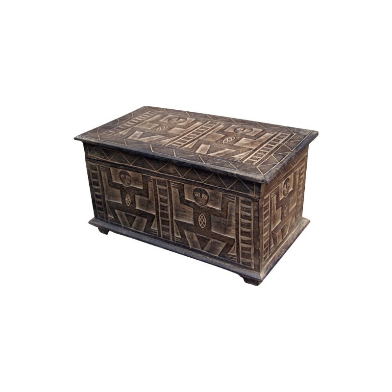 Handbeschnitzte Balsa Wood Chest in 3 Sizes/Chests Boxes – Size: