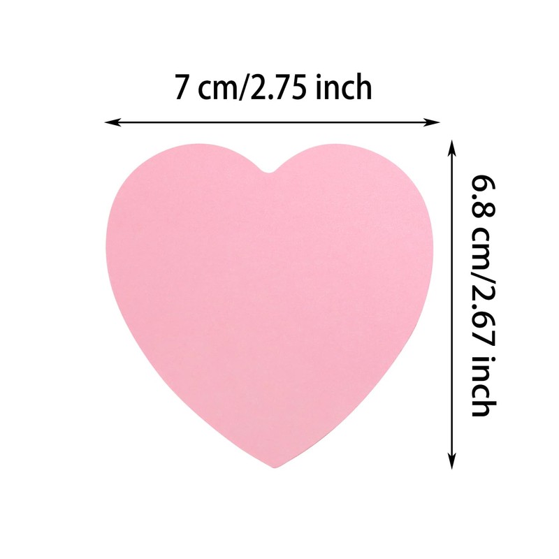 Mini Skater 2 Pack Kraft Paper Sticky Notes Heart Shaped