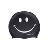 IST Silicone Smiley Face Swimming Cap (Black)