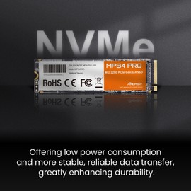 MMOMENT MP34 NVMe M.2 2280 PCIe Gen 3x4, Solid State Drive Internal SSD (512GB)