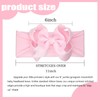 JOYFUNFABU 6'' Jumbo Pink Baby Girls Bow Headbands, Soft Nylon