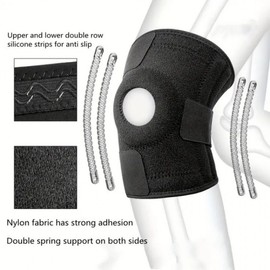 Hiking & Sports Knee Brace with Strap - Meniscus Support for Men & Women Women's Advanced [Korean OK Fabric Dual Support Spring] + Free Size 10ea