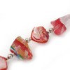Avalaya Chunky Transparent Resin Beads and Red Shell Nugget Necklace/44cm
