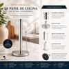 SEAFON Portarrollos Papel Cocina 33 cm Acero Inoxidable Brazo de