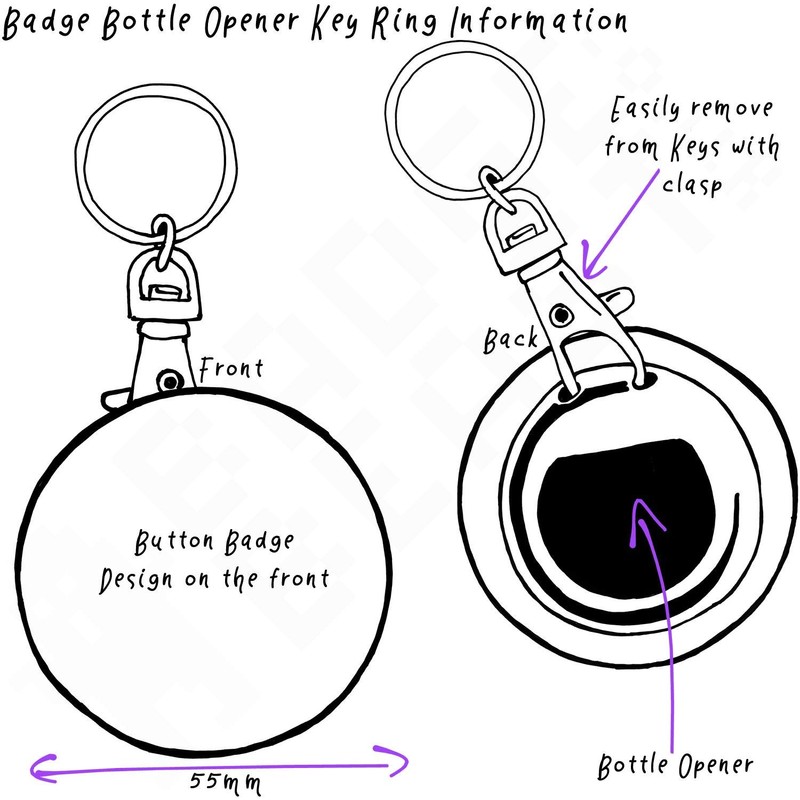 I Love Rottweilers - 55mm Button Badge Bottle Opener Key