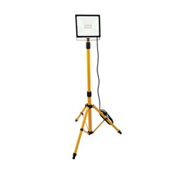Trango G1504-503W LED Work Spotlight 50 Watt - 2700 K Warm White Construction Spotlight, Floodlight, Construction Site Spotlight Including 3 m Cable Including Tripod with Height Adjustable 66 - 170 cm