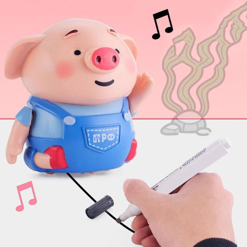 Inductive Cute Pig Car Toys Auto Induction Pig Follow Drawn