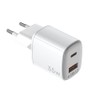 Celly, Ladegerät mit USB-C- und USB-A-Anschlüssen, 35 Watt, Multi-Ladegerät mit
