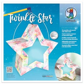 Ursus 18770008 Twinkle Star Rainbow Tie Dye, Complete Set for Making a Star that can be Used as a Lantern or Decorative Light, Includes Instructions (English language not guaranteed), Ideal for