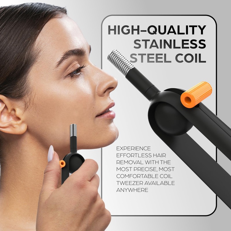 Epilady Precision Coil Tweezer, Facial Hair Remover with Ergonomic Design,