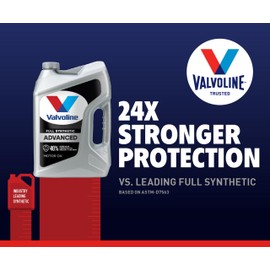 Valvoline Advanced Full Synthetic SAE 0W-20 Motor Oil 5 QT, Case of 3