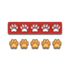 Mini Dog Paw Cookie Cutter Strip - 5 Paws (1.2" Each), Perfect for Pet-Themed Baking & Treats