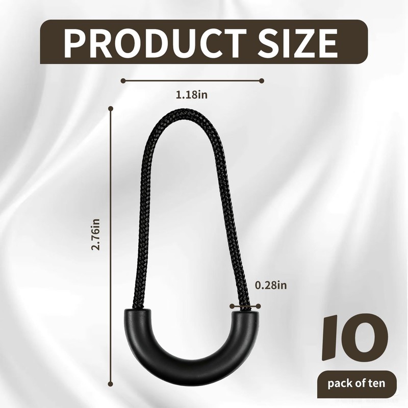 Zipper Pulls Compatible with Osprey,10PCS,Removable U Shape Zipper Pull Replacement