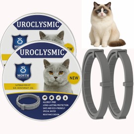 UroClysmic 2 Pack Cat Collar for Infections Prevention, Waterproof Adjustable with Natural Essential Oils, 16 Month Protection for Cats Over 7 Weeks, Safe & Comfortable