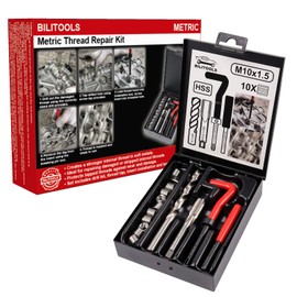 BILITOOLS M10x1.5 Thread Repair Kit, HSS Drill Helicoil Repair Kit Metric