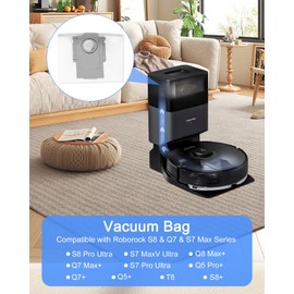 SOBEAU SOBEAU 14 St1ck f1r Staubbeutel Roborock S8+/ S8 Pro Ultra/ S7 MaxV Ultra/ S7 Pro Ultra/ Q7+/ Q7 Max+/ Q8 Max+/ Q5 Pro+/T8 Staubsauger Absaugstation, Gro?er Kapazit?t Staubsaugerbeutel Zubeh?rset