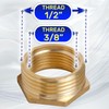 Brass Reducer with External and Internal Thread 1/2"-3/8" - Warranty