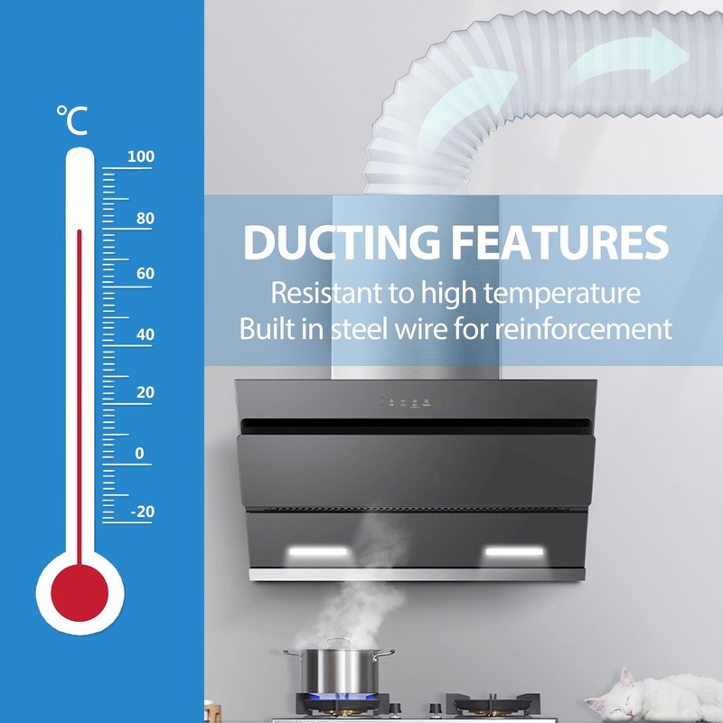 Hon&Guan Aluminium PVC Ventilation Air Ducting 4 Inch Flexible Vent