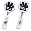 Dog on Board Badge Reel - Cute Retractable ID Holder