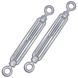 Turnbuckle Wire Tensioner M8, Adjustable Turnbuckles Eyelet and Eyelet, Rope Tension (Pack of 2, M8)
