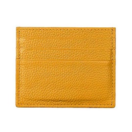 Hibate Genuine Leather Unisex Slim Credit Card Case Holder Sleeve Wallet - Yellow