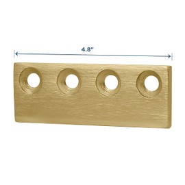 National Hardware N700-107 Interior Sliding Barn Door Hardware Connecting Adaptor, 3-1/8", Brushed Gold