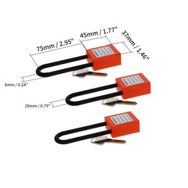 Juvielich 3pcs Lockout Tagout Locks,Keyed Alike Safety Padlocks for Lock Out Tag Out