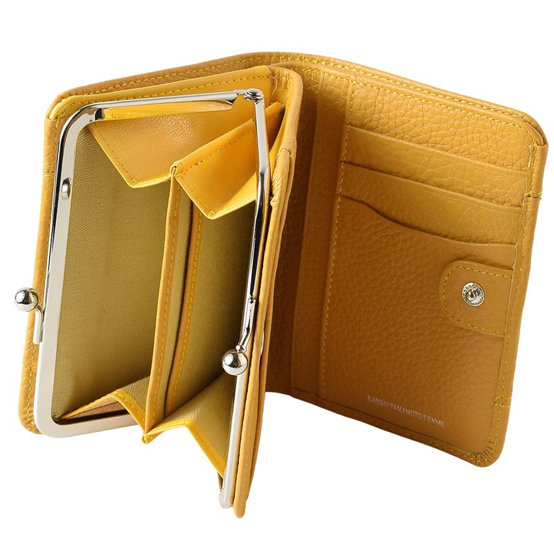Yamamoto Kansai MJ-4505 Women's Wallet, Bifold Wallet, Genuine Leather, Kansai