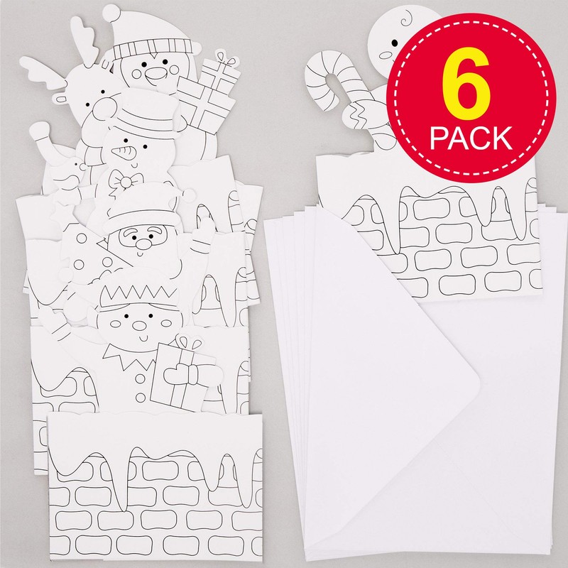 Baker Ross AR850 Chimney Pop-up Colour Christmas Card Making for