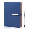 FOBOZONE Notebook A5 leather, refillable diary, student notebook, 200 thick
