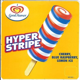 Good Humor Hyper Stripe Good Humor Ice Cream Truck Sticker  6" x 6" FREE SHIPPING