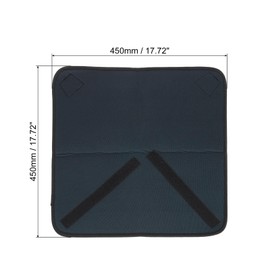 PATIKIL Camera Protective Wrap, 18"x18" Lens Wrap Cloth with Thick Protective Neoprene, Lens Pouch Bag with Hook and Loop for Lens, SLR, Black Grey