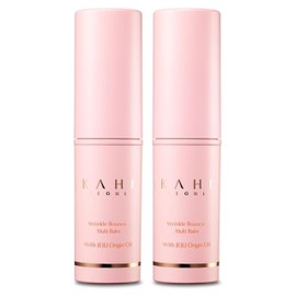 KAHI Wrinkle Bounce Multi Balm - DUO EDITION | All-in-One Hydrating Balm Eye Cream Make Up Base & Moisture Stick | Daily Moisturizer Stick with Salmon-derived sodium DNA (0.64 oz)