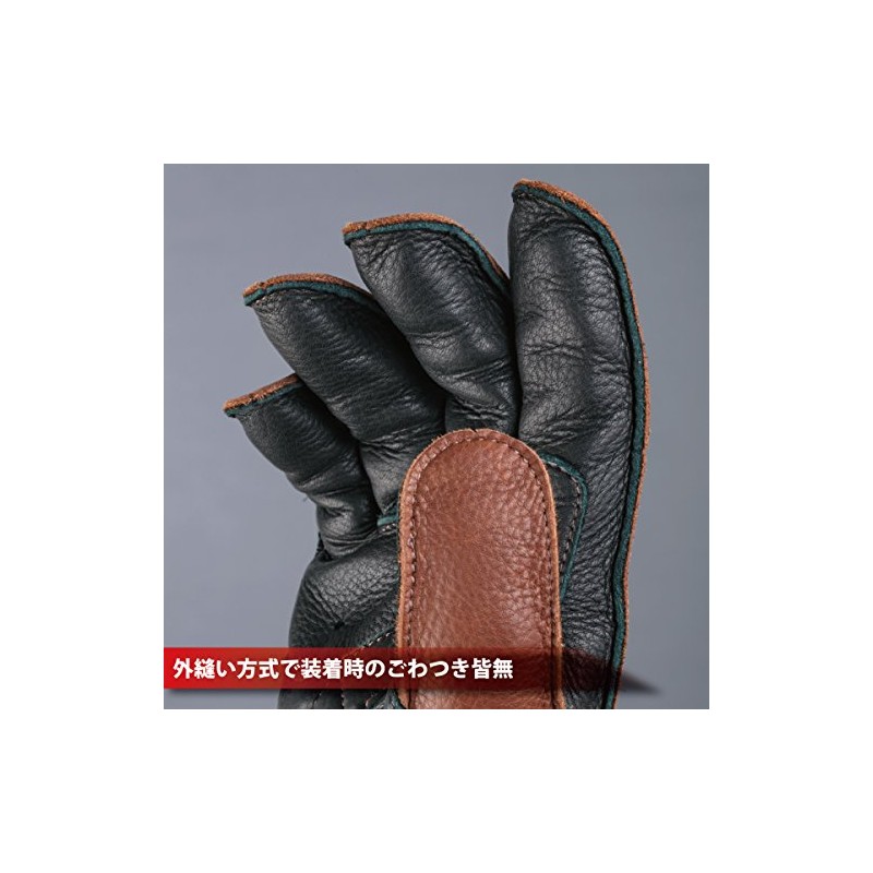 Nankai Parts 51RG005B-L Motorcycle Coplane Leather Gloves Brown Size L