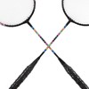 2Pcs Badminton Racquets Set Lightweight Sturdy Double Badminton Rackets with