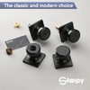 STARPY Black Door Knobs with Square Rosette,Pismo Door Knob with