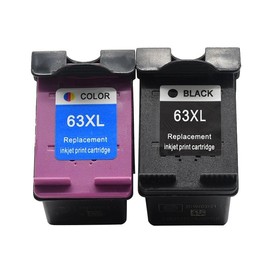 1 Set X Ink 63XL Ink Cartridges Black and Color Remanufactured Replacement with HP Officejet 4650 3830 3833 5255 5258 Envy 4520 Deskjet 1112 3637